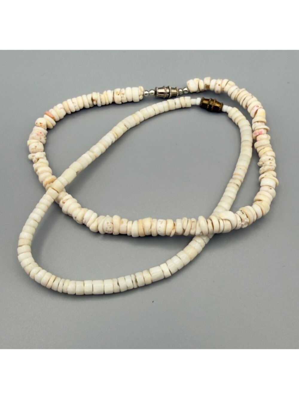 Vintage Puka Shell Beaded Anklets Set Of 2 Beach Coastal Surfer 10"